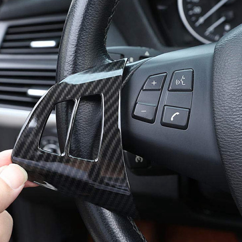 Funda De Volante De Fibra De Carbono, 2 Piezas, Para X5 E70