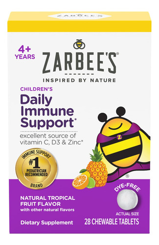 Zarbee's Apoyo Inmunologico Para Ninos, Vitamina C, D Y Zinc