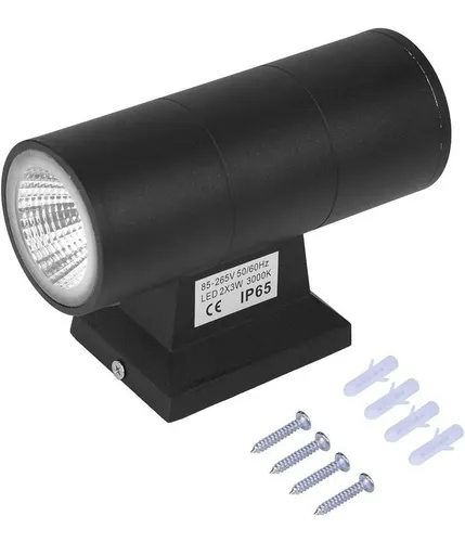 Aplique Led Doble Cilindro Luz Pared Exterior