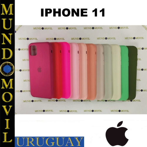 Imagen 6 de 6 de Silicon Case iPhone 11 Protector Funda Mas Vidrio Templado