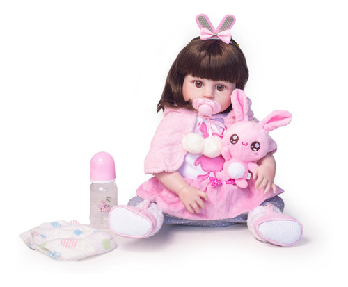 Boneca Reborn Silicone Bebê Realista Menina