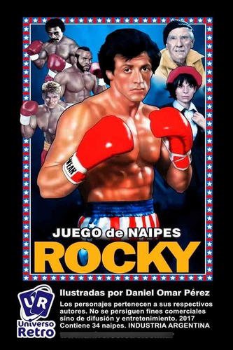 Cartas Rocky - Juego De Naipes - Universo Retro