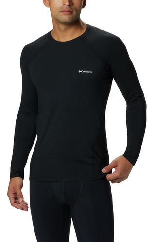 Polera Primera Capa Hombre Midweight Str Negro Columbia