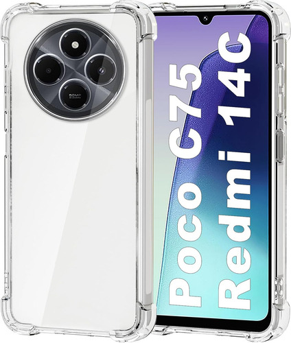 Funda Para Xiaomi Poco C75 Y Redmi 14c Case Uso Rudo Bumper