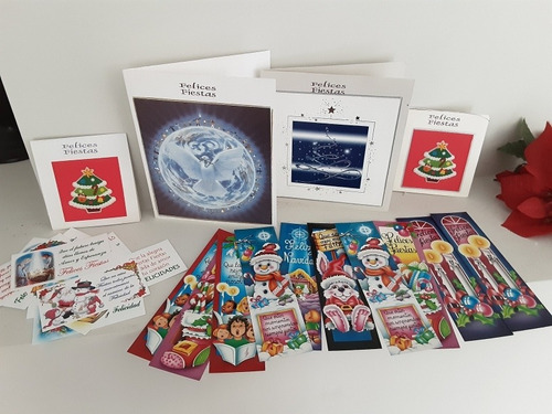 Set Tarjetas Navideñas Con Colillas