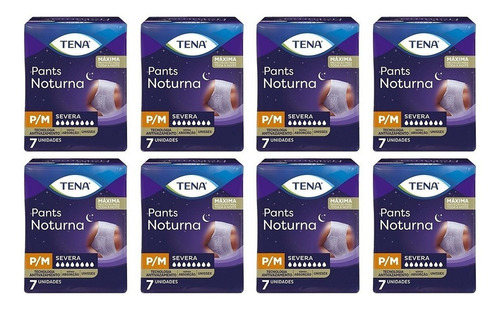 Fraldas para adultos descartáveis Tena  Descartável Noturno P/M x 8 u