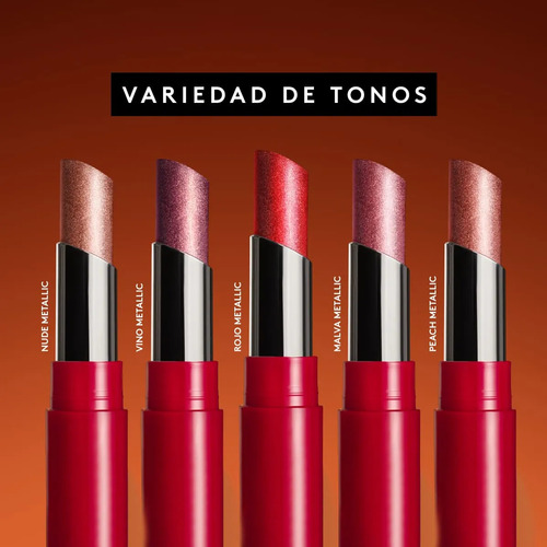 Esika Labial Colorfix Metallic 24 Horas Rojo Metallic