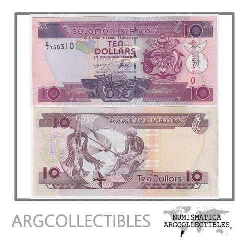 Islas Salomon Billete 10 Dolares 2005 P-27 Unc