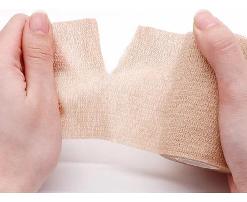 Bandagem Elástica Adesiva Flexível Atadura Vtrap 10cm 2 Unid Cor Cor Da Pele