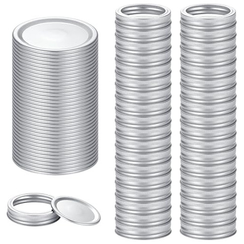 72pcs Canning Lids With Rings Regular Mouth, For L9v8s