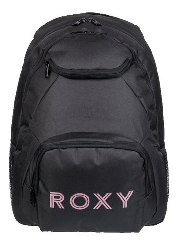 Mochila Roxy Modelo Shadow Swell Logo Negro Rosa Importada