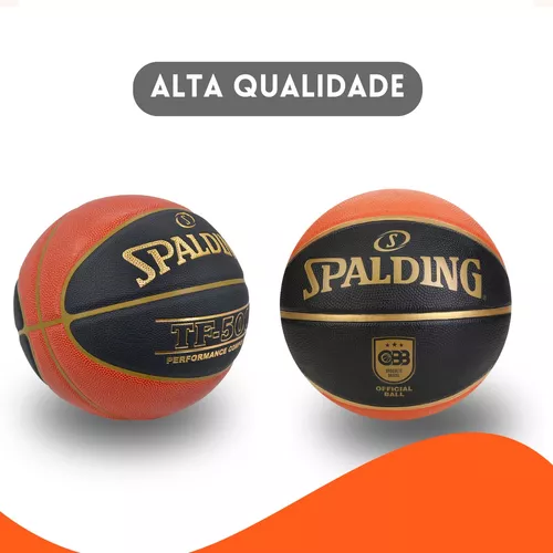 Bola Basquete Spalding Tf-50 Tamanho 7 E Bomba De Encher