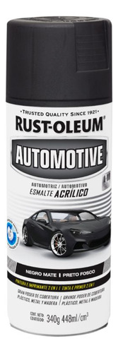 Spray Automotivo Preto Fosco - Rust Oleum