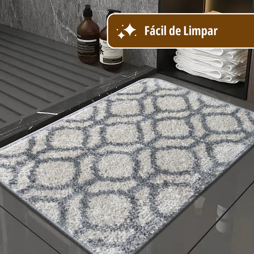 2 Tapete Banheiro Absorvente Antiderrapante Cozu D4 45x65