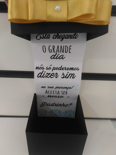 Imagem 8 de 10 de 06 Caixas Convite Padrinho/madrinha De Casamento