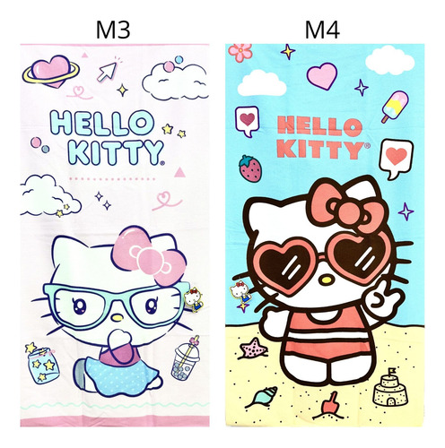 Toalla De Playa Hello Kitty Microfibra 170x40