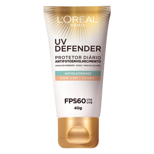 Imagem 1 de 1 de Protetor solar L'Oréal Paris UV Defender com Cor  FPS60 40 g