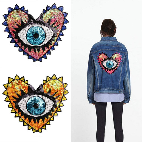 Parche De Lentejuelas Forma De Corazón, Bordar, Ropa, ...