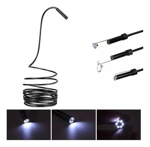 Camara Endoscopio 5.5mm Otg 5m Android Entrada Led Flexible