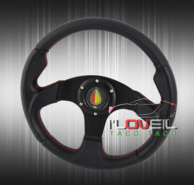 86-91 Rx7 Rx-7 Blk Steering Wheel + Short Quick Release Yyo