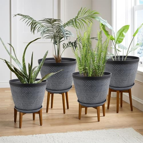 Maceta Grande Quarut De 12 Pulgadas Para Plantas De Interior