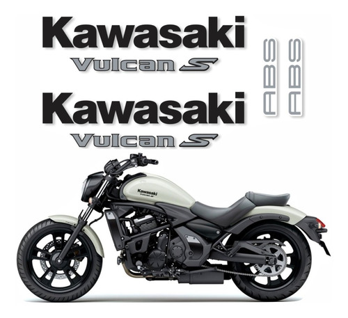 Kit Adesivos Lateral Compativel Kawasaki Vulcan Branca 007 Cor KAWASAKI VOLCAN S