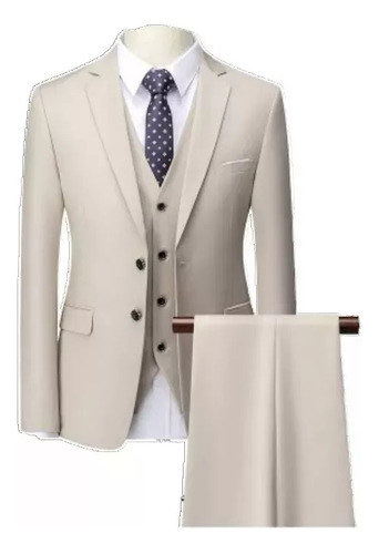 Traje De Boda Noble De 3 Piezas Para Hombre De Negocios