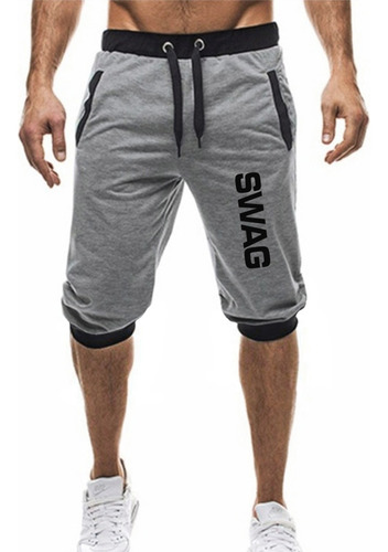 Bermuda Jogger Moletom Masculina Estilo Swag 3/4 Premium