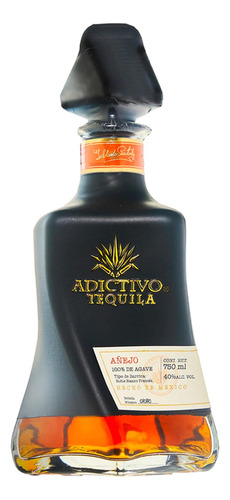 Pack De 6 Tequila Adictivo Añejo Black 750 Ml