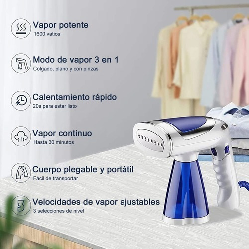 Imagen 3 de 8 de Planchas Vapor Portatil Ropa Vaporizador De Mano Plegable