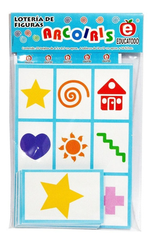 Lotería Arcoíris De Figuras, Educatodo, M-0005