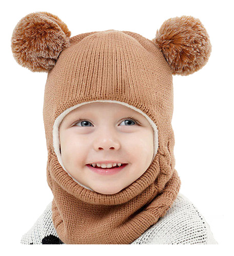 Set De Gorro De Invierno Con Bufanda Para Bebés Y Niños, Uni