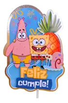 Comprar Cake Topper, Letreros Pastel, Cumpleaños, Bob Esponja, Patri Agua Bob Esponja Y Patricio