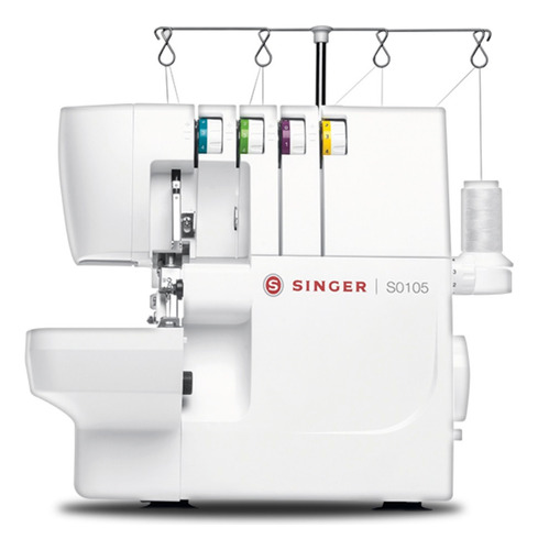 Máquina De Coser Overlock Singer S0105 Portable Blanca