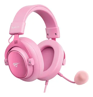 Headset Gamer Havit H2015se Drivers 53mm Microfone Removivel Rosa