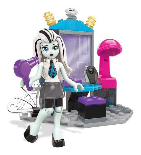 Monster High Mega Bloks Frankie Scream Salon Calidad Mattel