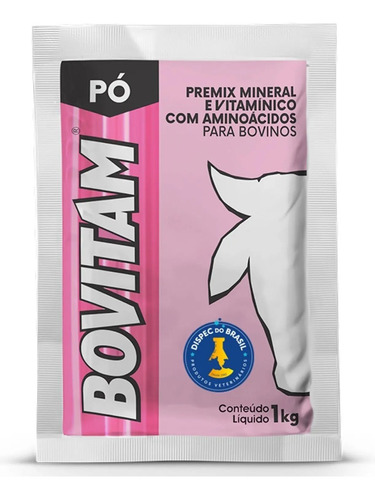 Bovitam 1 Kg Pó Premix Vitamínico Mineral Amínos Probióticos