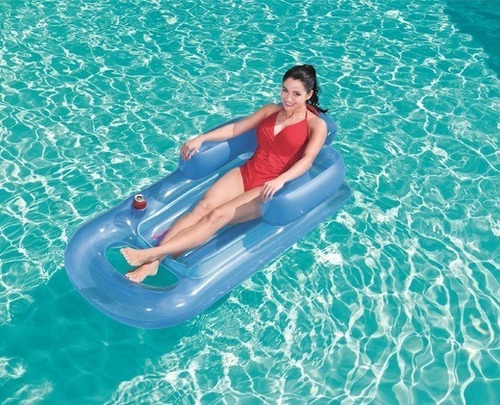 Imagen 8 de 10 de Colchoneta Sillon Inflable Pileta Apoyabrazos Bestway 43028