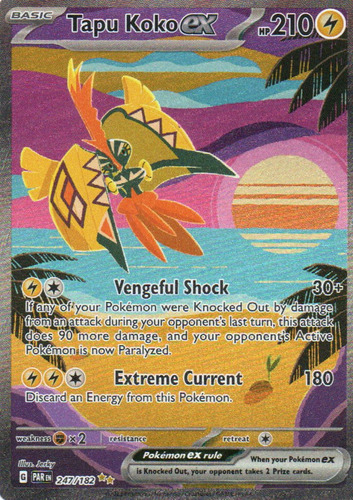 Tapu Koko Ex Carta Poke Par En 247 Illustration Rare