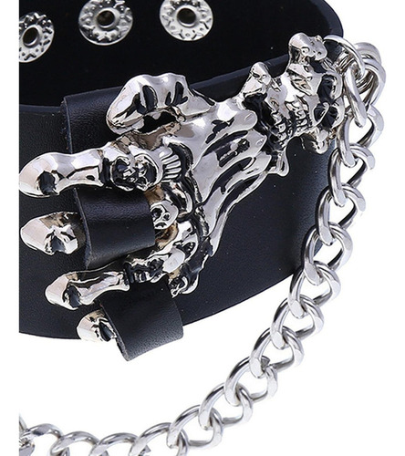 Brazalete De Cuero Pu Brazalete Rock Muñequeras Brazalete