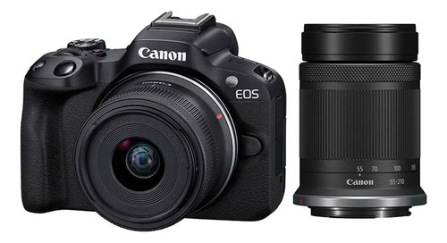 Câmera Canon Eos R50 Com Lentes Rf-s 18-45mm + Rf-s 55-210mm