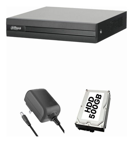 Kit Cronos Dvr Dahua Xvr1b08hv2-i-p500 8 Canales 5mp Lite Wizsense +hdd 500gb H.265+. Soporta 8 Canales + 4 Ip Hasta 12 Canales Ip Smd Plus Xvr1b08h Búsqueda Inteligente De Humanos Y Vehículos Cctv
