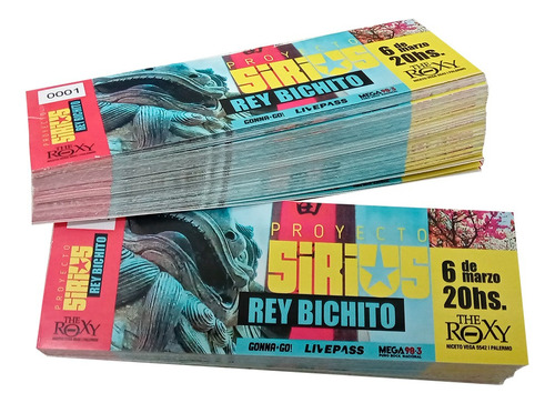 100 Entradas Tickets Personalizadas 15x5 Numeradas + Diseño