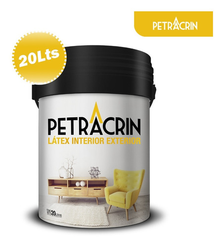 Imagen 2 de 6 de Pintura Latex Interior Exterior 20l Antihongo Petracrin