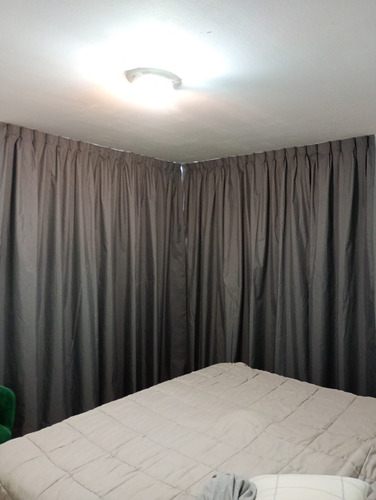 Cortina Black Out %100 Para Barral 2 Paños 280 X 240 Gris Claro