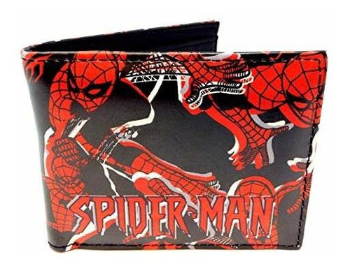 Increíble Spider-man Sublimated Gráfica Print Pu Faux Hsshq