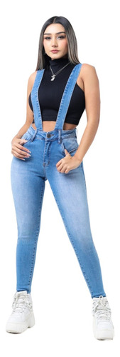 Jeans Dama Mezclilla Premium Tiro Alto Strecht