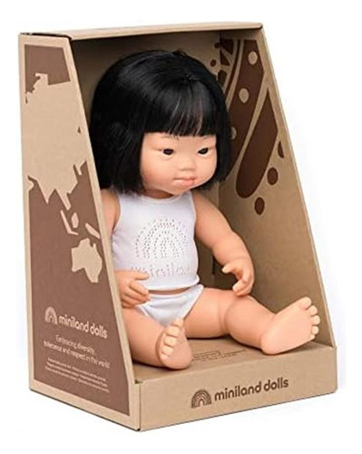 Boneca Miniland 15 Menina Asiática Com Síndrome De Down (cai