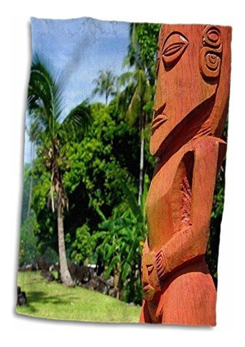 3d Rose French Polynesia-tahiti-tiki Temple Park-oc13 C