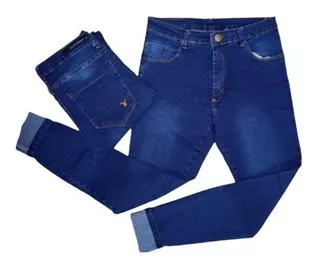 Pantalon Jean Elastizado Chupin Hombre Vaquero Denim Clasico